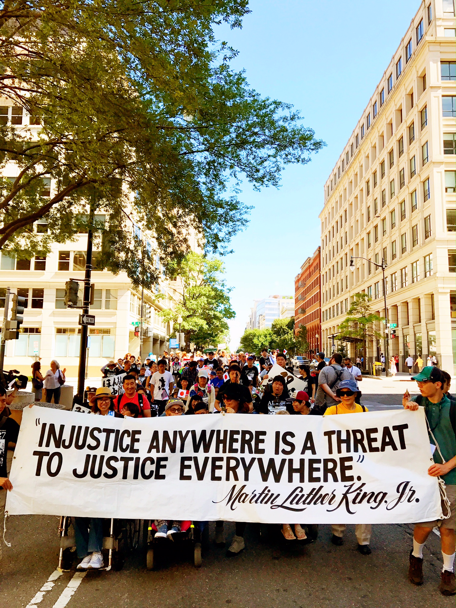 Over 1,000 people join the disability rights march to the US Capitol, coordinated by the National Council for Independent Living.