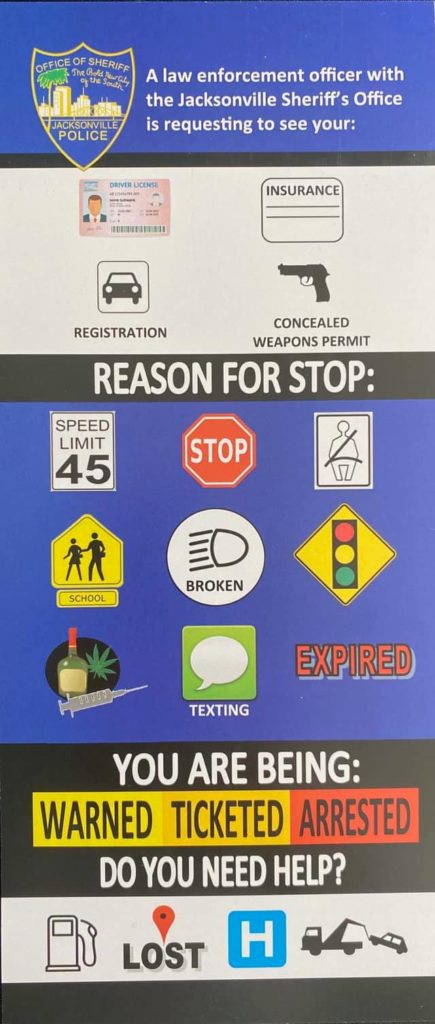 JSO Placard